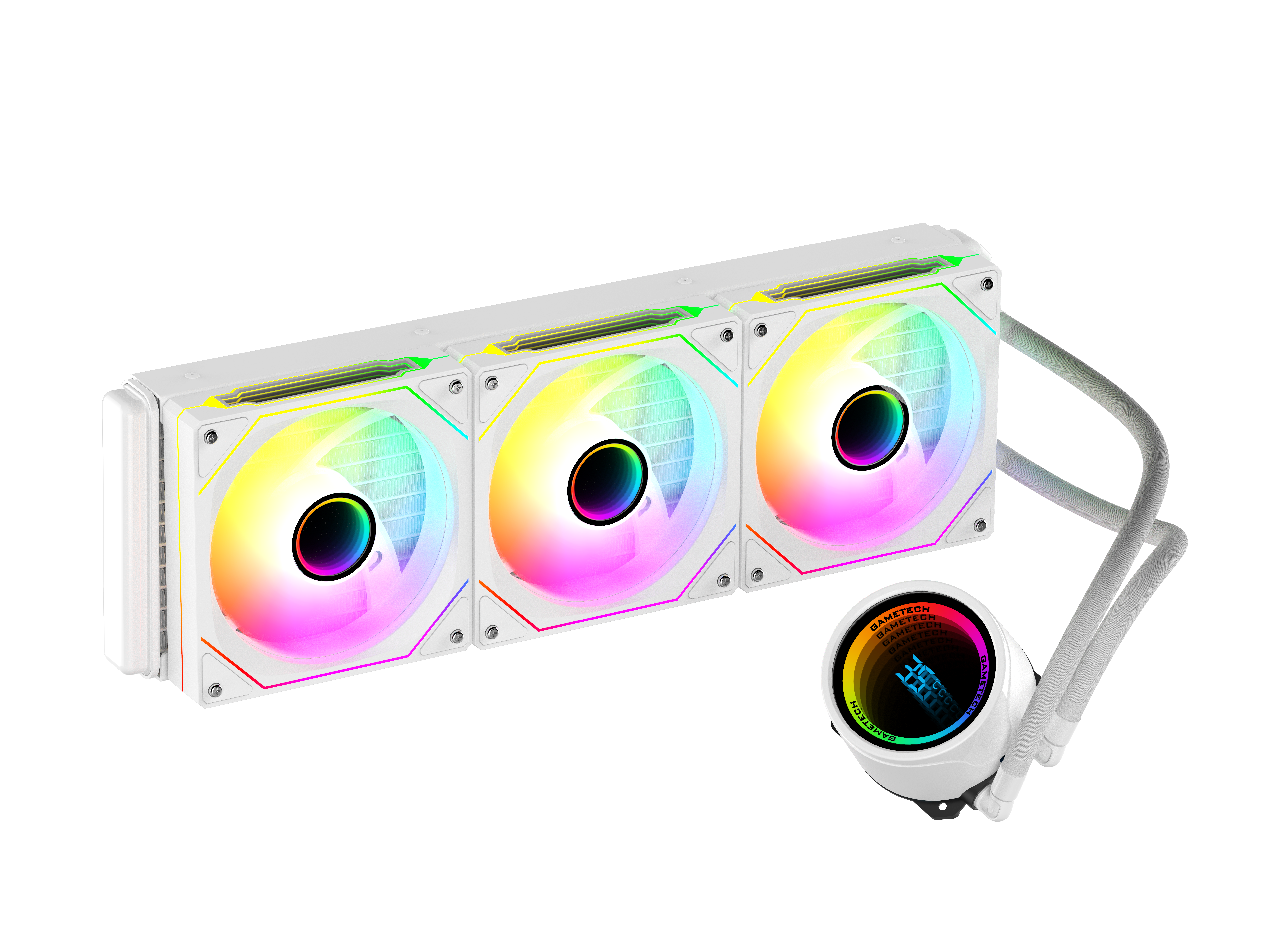 Gametech AHD360W Hydra 360mm Beyaz Dereceli Argb Sıvı Soğutma Sistemi