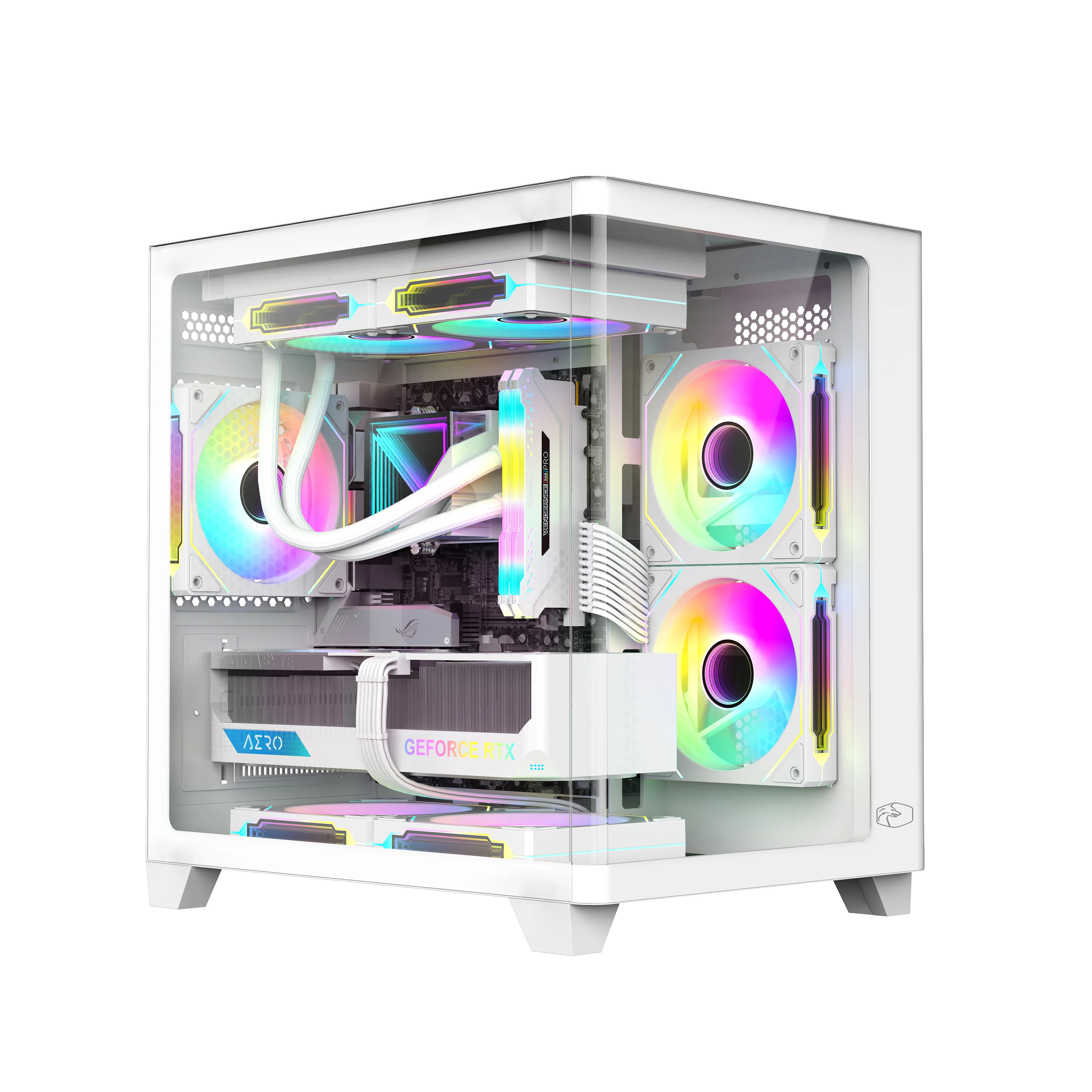Gametech Small Prime Kumandalı Argb 5X120MM Fanlı Matx Bilgisayar Kasası Beyaz